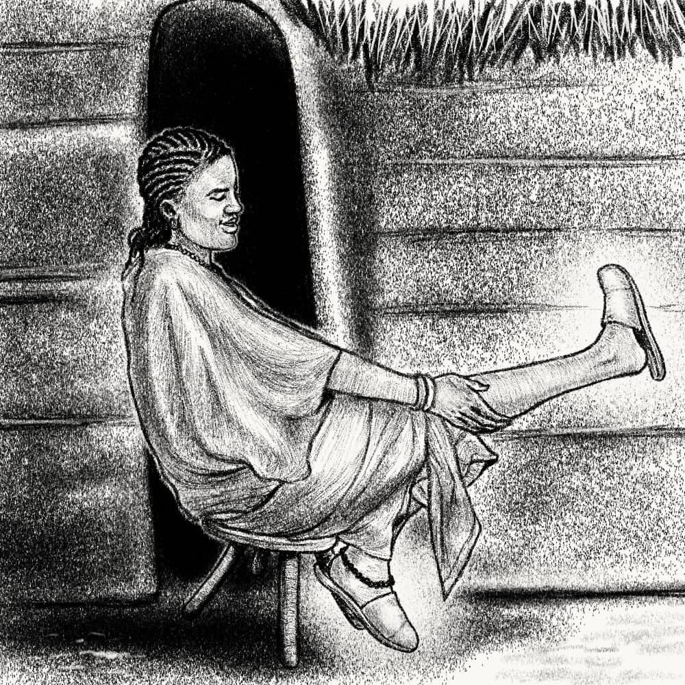 Illustration for: Even if made of gold, shoes are still for the feet.