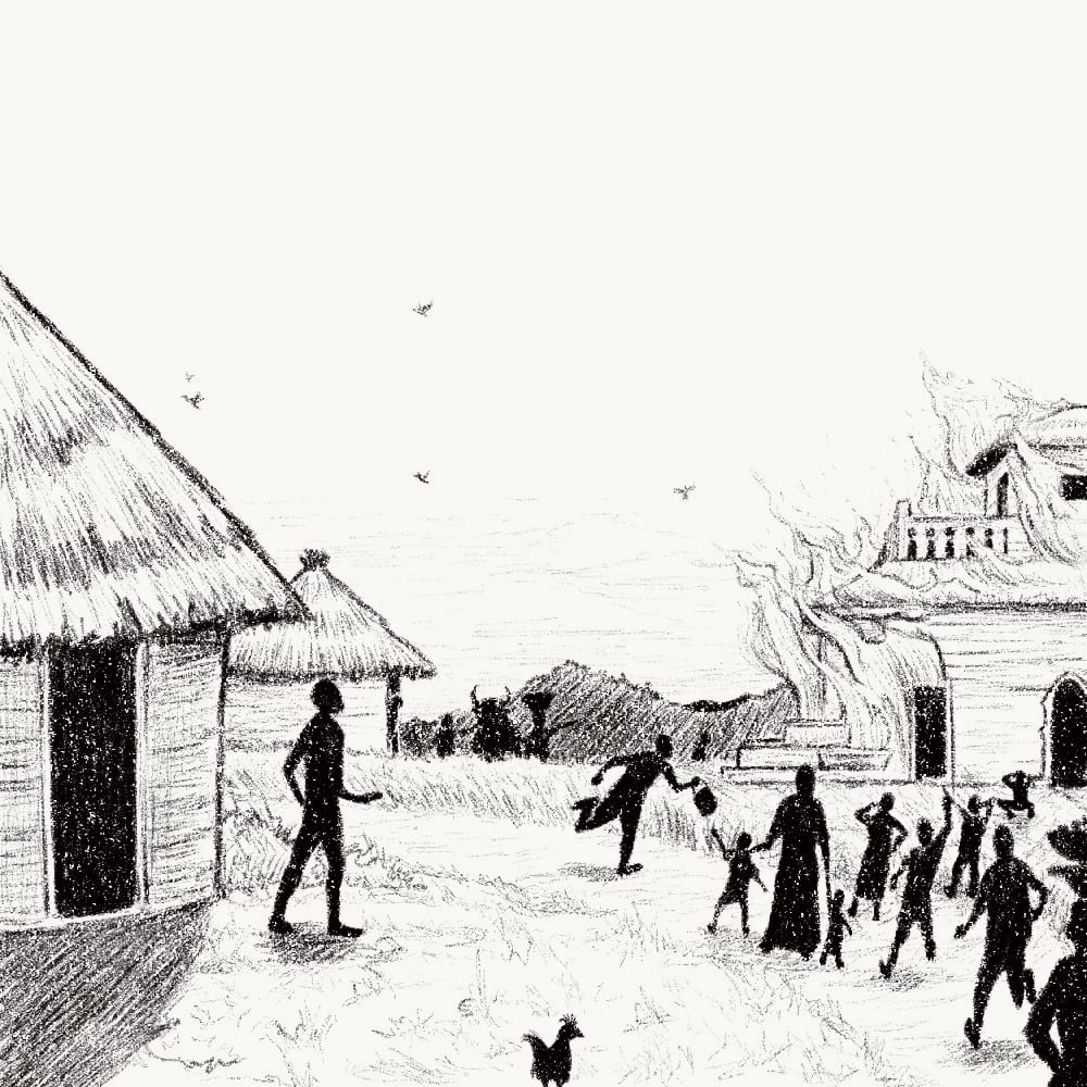 Illustration for: It is praiseworthy to be brave and fearless, but sometimes it is better to be a coward. We often stand in the compound of a coward to point at the ruins where a brave man used to live.